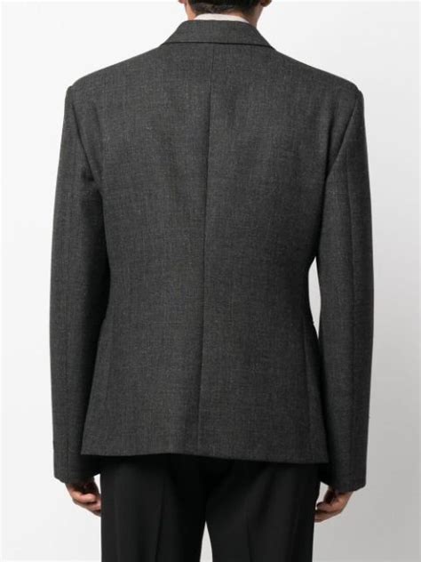 prada navy blazer leather|farfetch prada blazer.